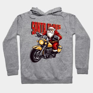 Santa Claus is biker Hoodie